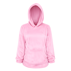 Baby | Toddler | Oversized fleece Hoodie with front pocket | Baby Pink