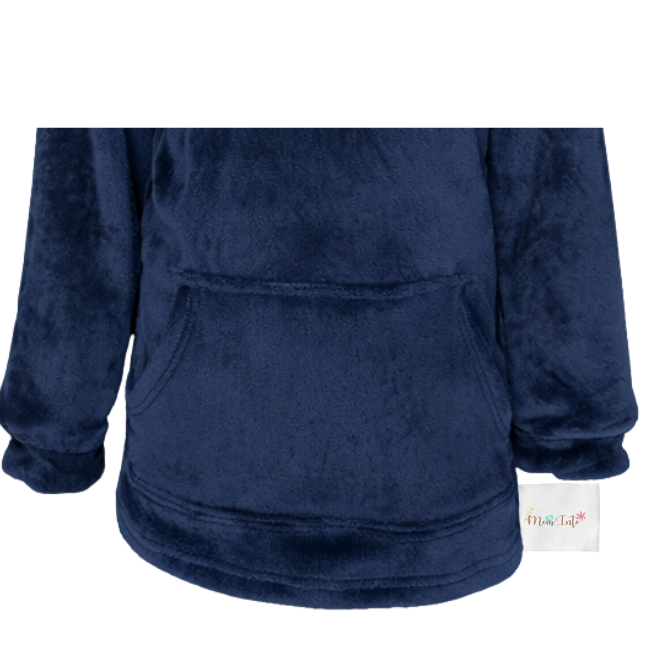 Baby | Toddler | Oversized fleece Hoodie with front pocket | Navy - Image 2