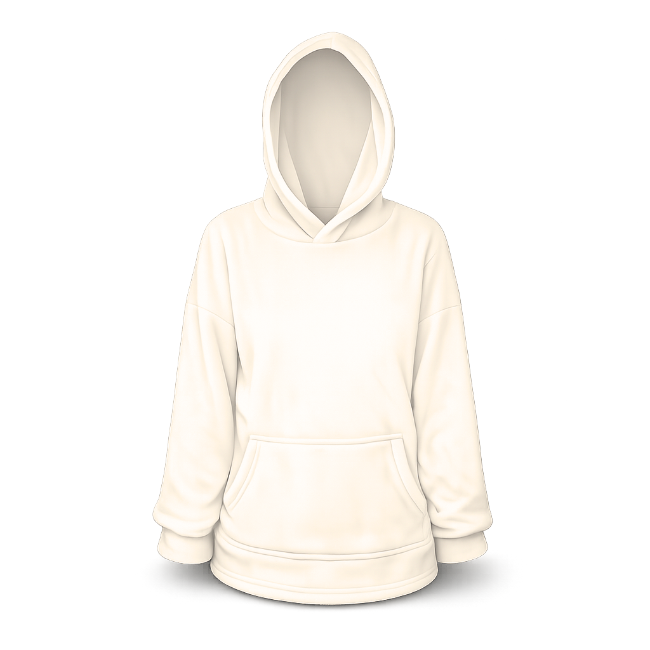 Baby | Toddler | Oversized fleece Hoodie with front pocket | Cream