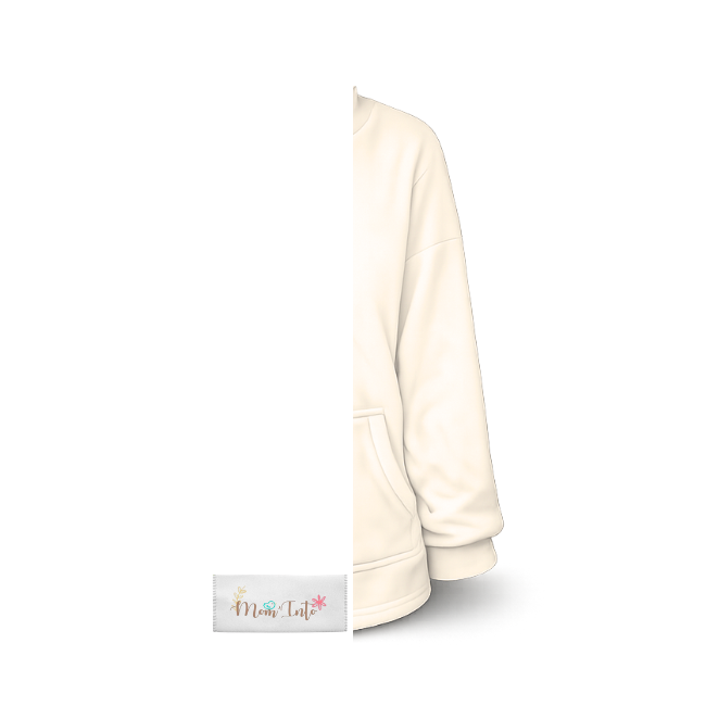Baby | Toddler | Oversized fleece Hoodie with front pocket | Cream - Image 4