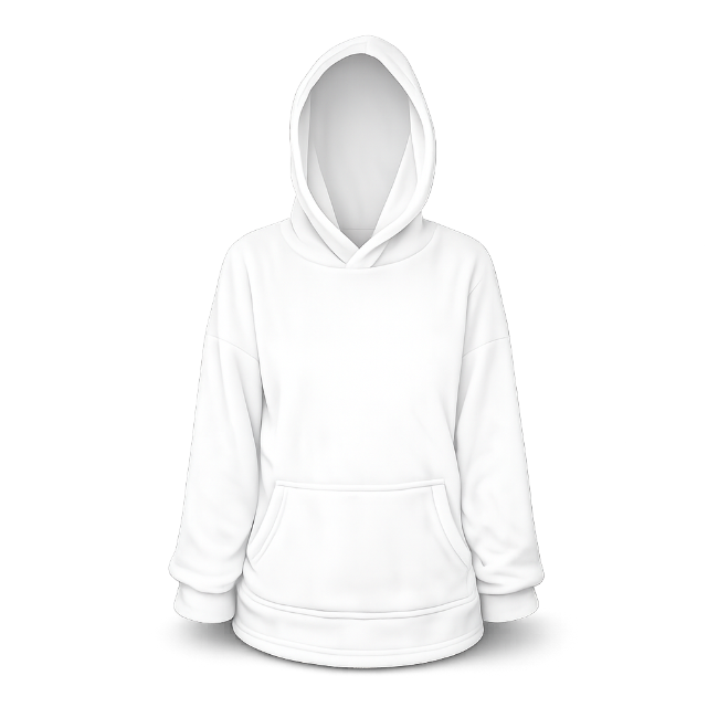 Baby | Toddler | Oversized fleece Hoodie with front pocket | White