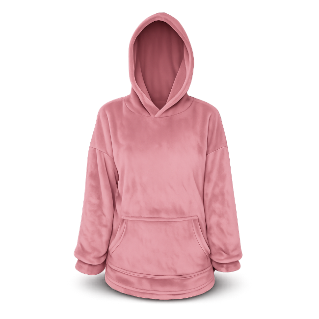 Baby | Toddler | Oversized fleece Hoodie with front pocket | Dusty Pink