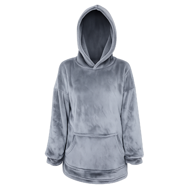 Baby | Toddler | Oversized fleece Hoodie with front pocket | Grey