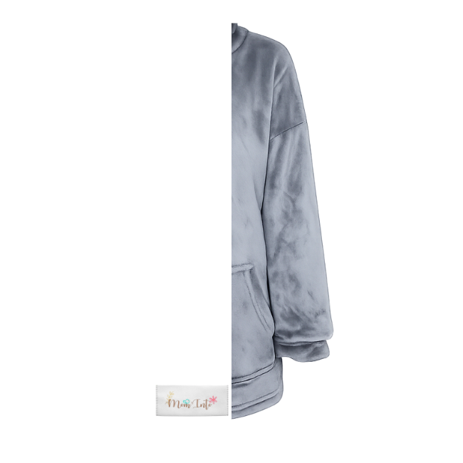 Baby | Toddler | Oversized fleece Hoodie with front pocket | Grey - Image 3