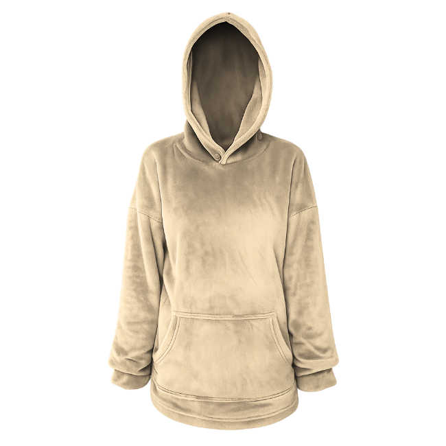 Baby | Toddler | Oversized fleece Hoodie with front pocket | Stone