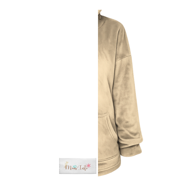 Baby | Toddler | Oversized fleece Hoodie with front pocket | Stone - Image 3