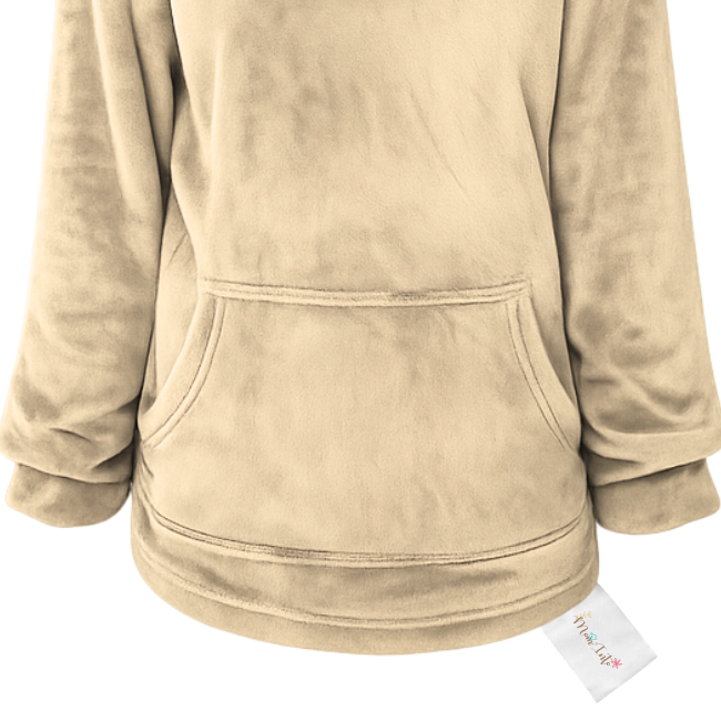 Baby | Toddler | Oversized fleece Hoodie with front pocket | Stone - Image 2