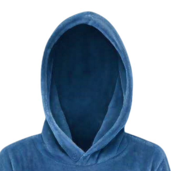 Baby | Toddler | Oversized fleece Hoodie with front pocket | Denim Blue - Image 4