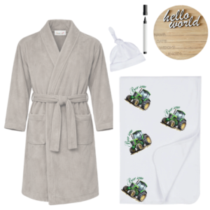 Hospital Set | Mom & Me | Winter Gown, Swaddle & Birth Ann | Stone | Boer Seun