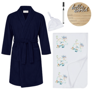 Hospital Set | Mom & Me | Winter Gown, Swaddle & Birth Ann | Navy | Air Transport