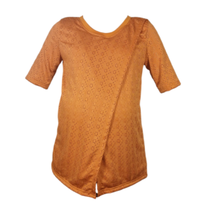 Maternity & Breastfeeding Top | Short Sleeve Comfy Top | Rust