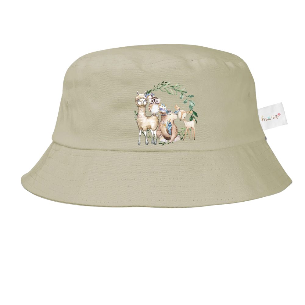 Baby | Toddler | Themed Double Walled Water Bottle & Bucket Hat | Wild one Boho - Image 2