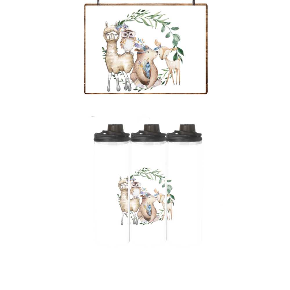 Baby | Toddler | Themed Double Walled Water Bottle & Bucket Hat | Wild one Boho - Image 3