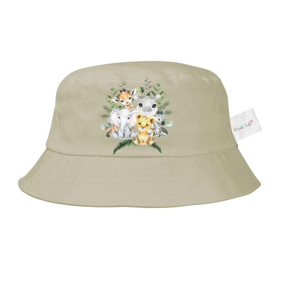 Baby | Toddler | Themed Double Walled Water Bottle & Bucket Hat | Wild One Neutral - Image 2