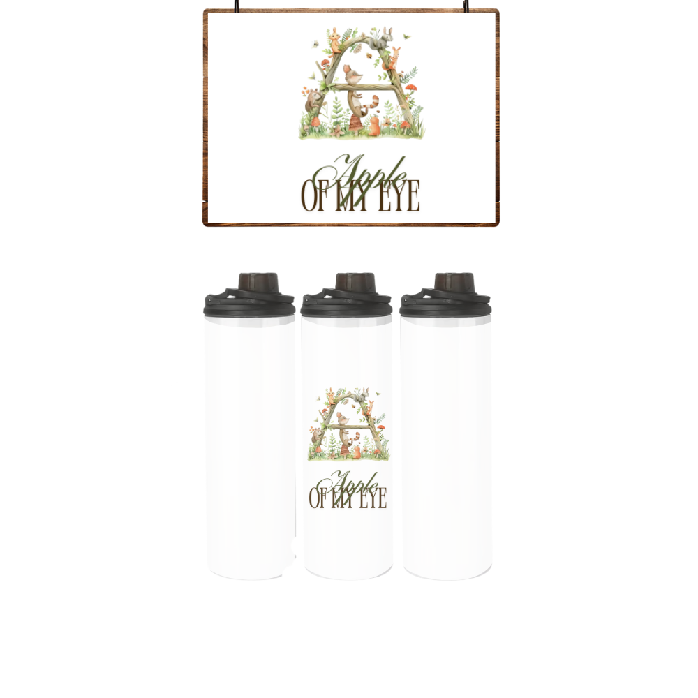 Baby | Toddler | Themed Double Walled Water Bottle & Bucket Hat | Apple of my eye - Image 3