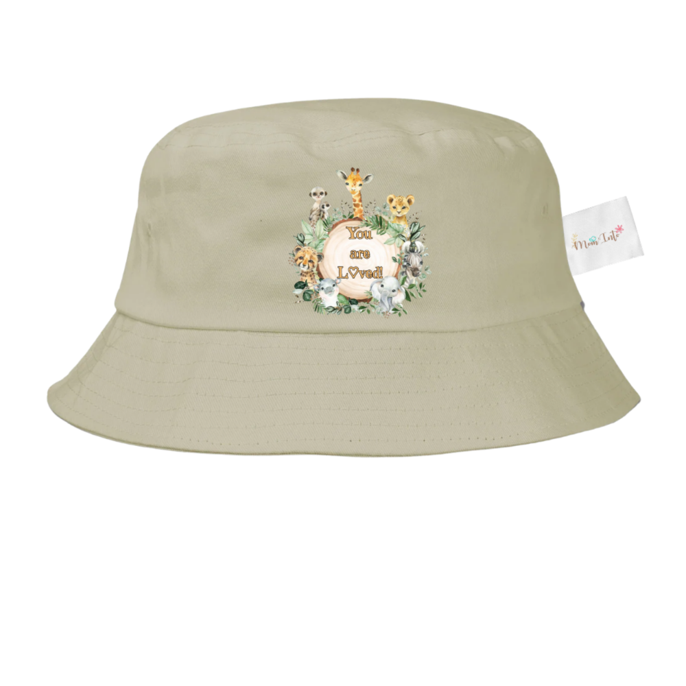Baby | Toddler | Themed Double Walled Water Bottle & Bucket Hat | You are loved - Image 2