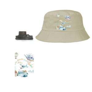 Baby | Toddler | Themed Double Walled Water Bottle & Bucket Hat | Air Transport