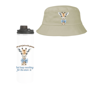 Baby | Toddler | Themed Double Walled Water Bottle & Bucket Hat | Keep Reaching