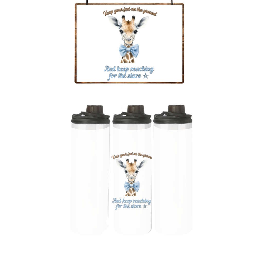 Baby | Toddler | Themed Double Walled Water Bottle & Bucket Hat | Keep Reaching - Image 3