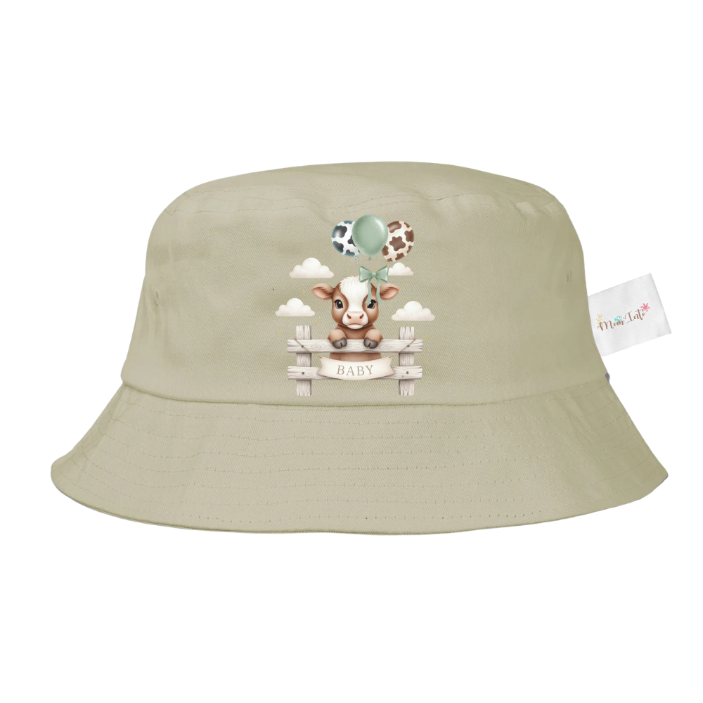 Baby | Toddler | Themed Double Walled Water Bottle & Bucket Hat | Farmer Green - Image 2