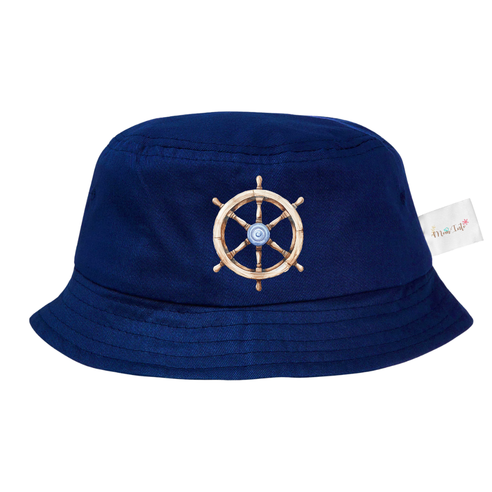 Baby | Toddler | Themed Double Walled Water Bottle & Bucket Hat | Sailor Ocean - Image 2
