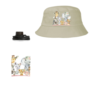 Baby | Toddler | Themed Double Walled Water Bottle & Bucket Hat | Wild one girl