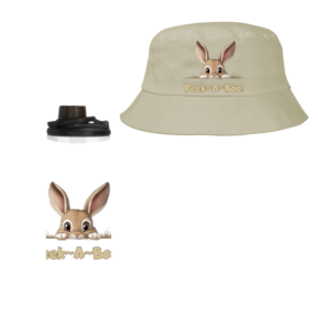 Baby | Toddler | Themed Double Walled Water Bottle & Bucket Hat | Peek-a-Boo