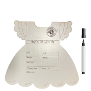 Baby Birth Announcement Board & Marker|Dress|Precious Cargo