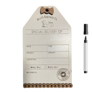 Baby Birth Announcement Board & Marker|Precious Cargo Tag-Stork Express