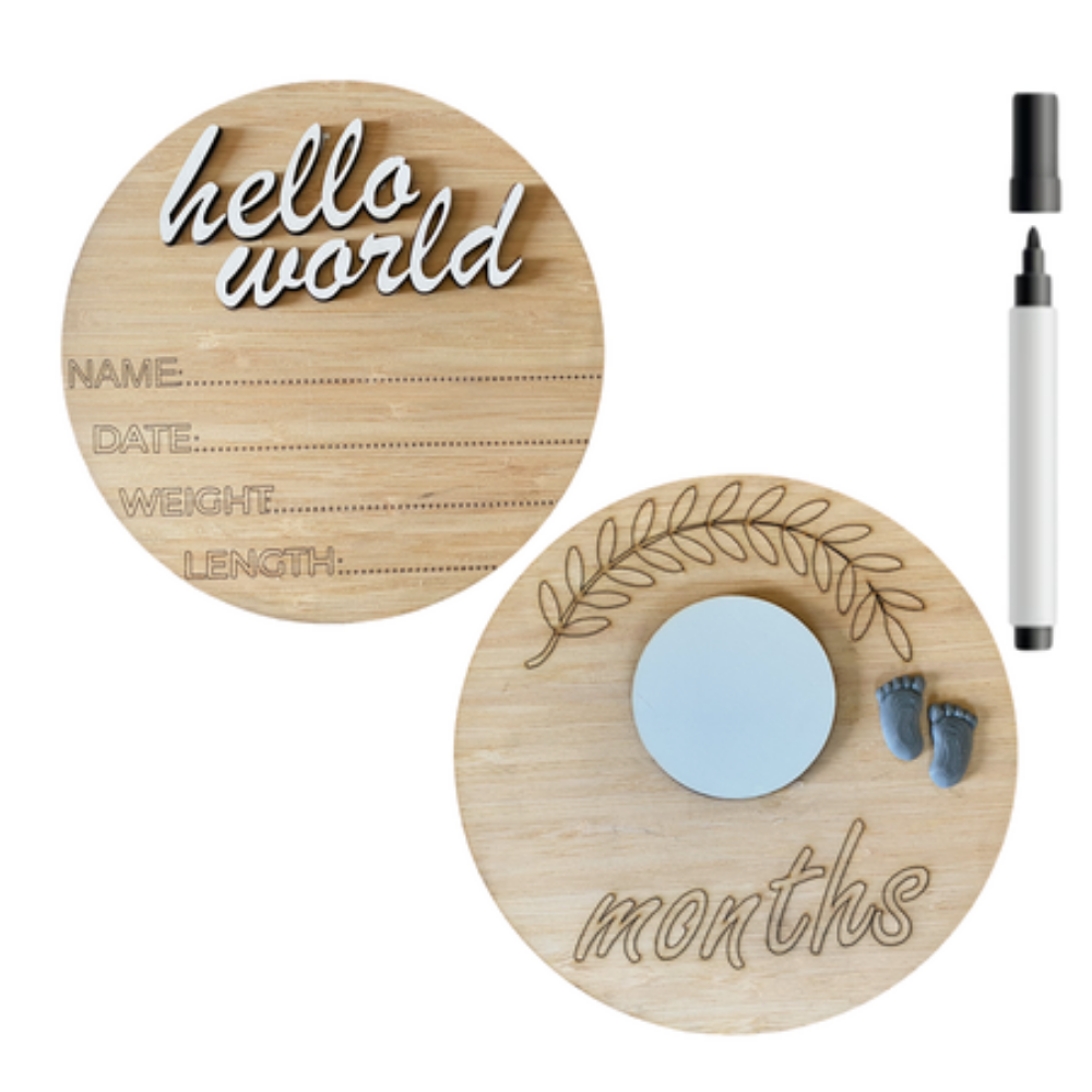 Birth Announcement | Hello World & Marker