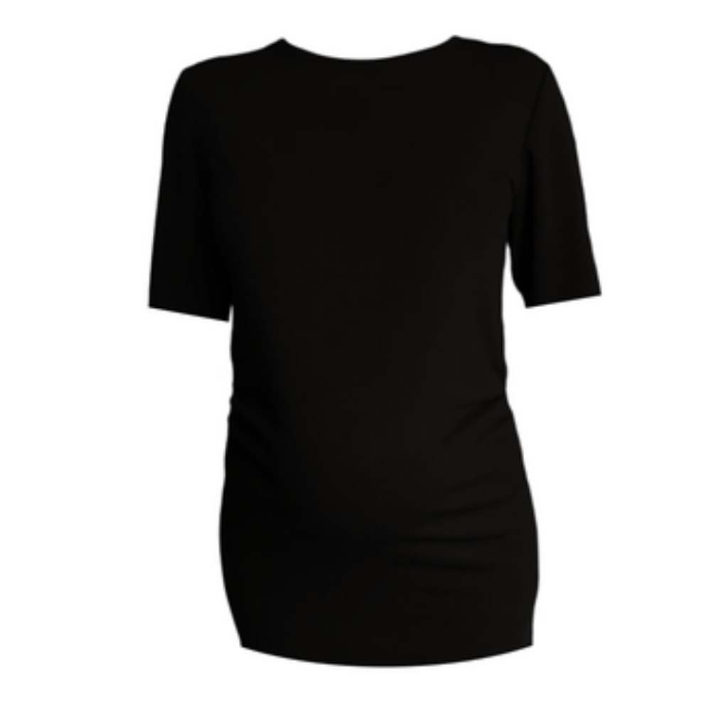 Maternity Slimfit Style | Corp Blouse| Short Sleeve|Up To 6XL | Black