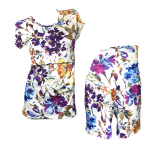Maternity & Nursing |T-Shirt with Maternity Shorts |Multi Floral