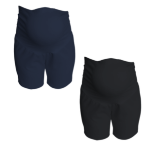 Maternity Shorts |Scuba Crepe |2 Pack | Pajamas|Day Wear| Black & Navy