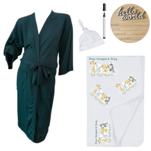 Hospital Set | Mom & Me | Green Summer Gown, Swaddle & Birth Ann | Brave, Courages