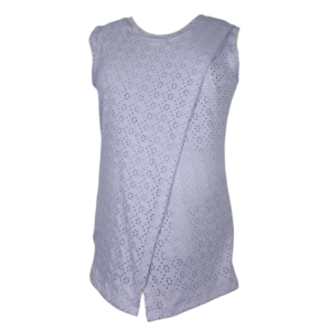 Maternity & Breastfeeding Tops | Sleeveless Comfy Top | Lilac & White