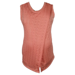 Maternity & Breastfeeding Tops | Sleeveless Comfy Top | Coral & White