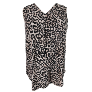 Maternity Sleeveless V-Neck Top | Leopard