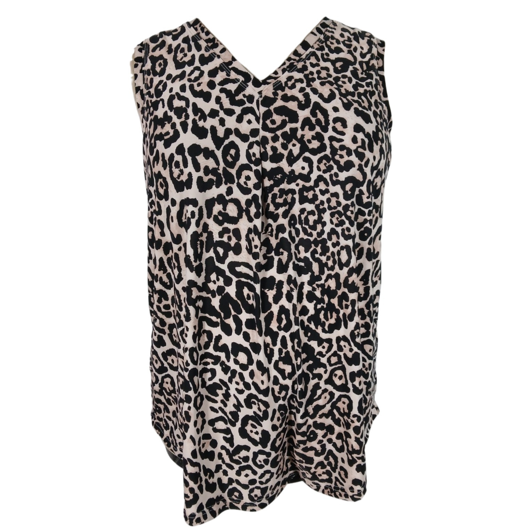 Maternity Sleeveless V-Neck Top | Leopard