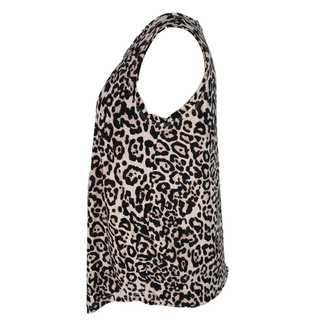 Maternity Sleeveless V-Neck Top | Leopard - Image 3