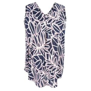 Maternity Sleeveless V-Neck Top | Navy and Plum