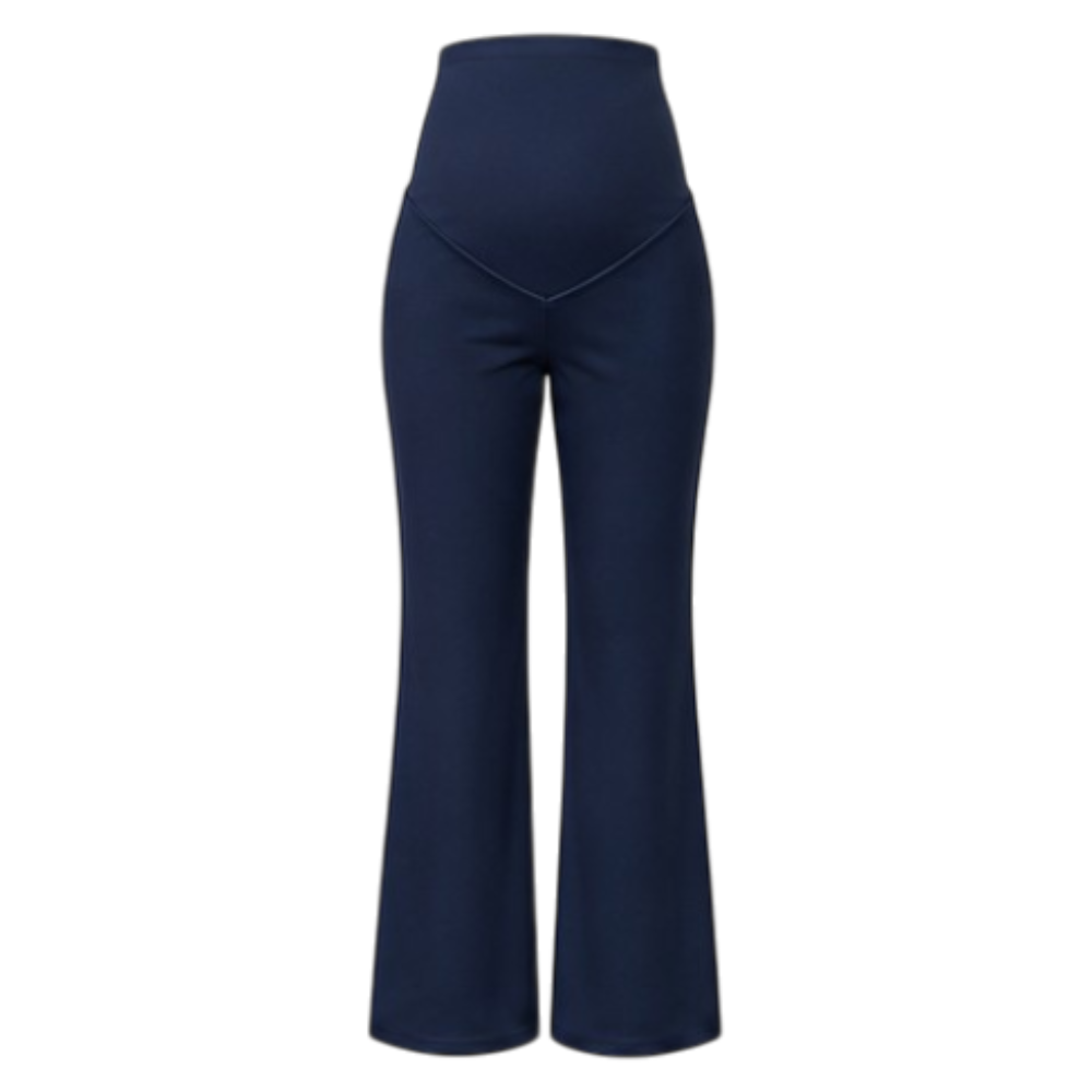 Maternity Flare | Bootleg Pants | Yoga Style High Waist | Navy