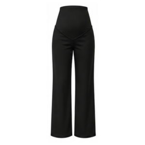 Maternity Corporate Pants | Straight Legs | Yoga Style High Waist | Black