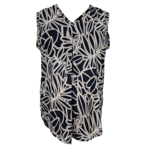 Maternity Sleeveless V-Neck Top | Navy & Stone