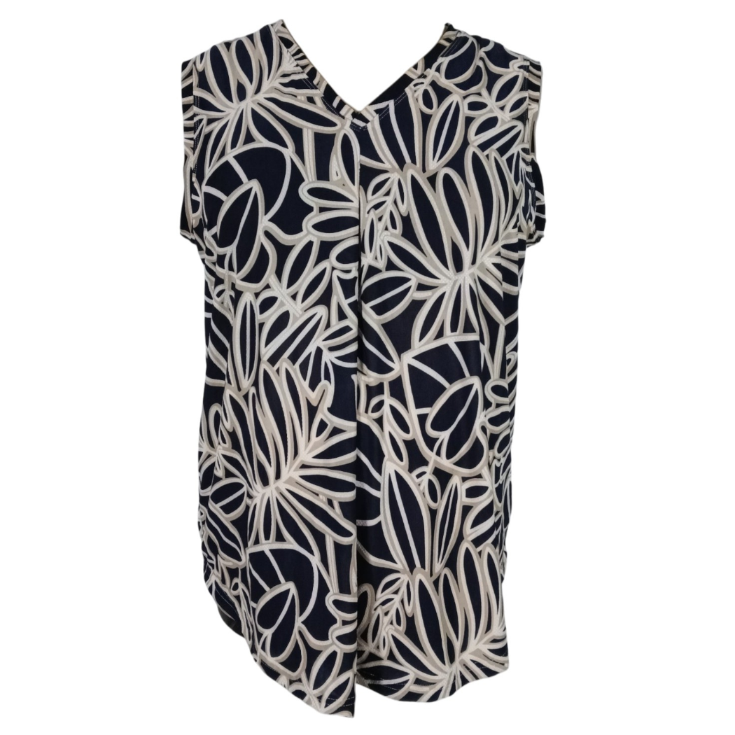 Maternity Sleeveless V-Neck Top | Navy & Stone