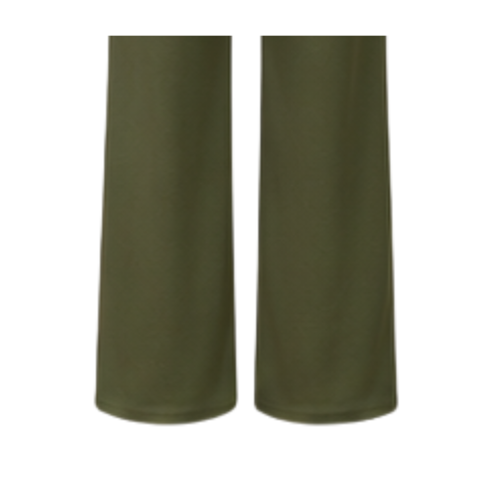 Maternity Corporate Pants | Straight Legs | Yoga Style High Waist | Olive Green - Image 3