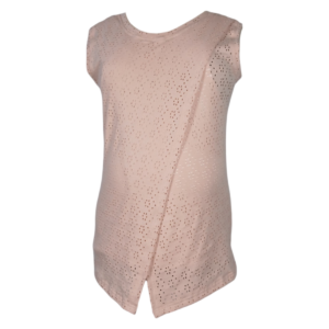 Maternity & Breastfeeding Tops | Sleeveless Comfy Top | Pink & White