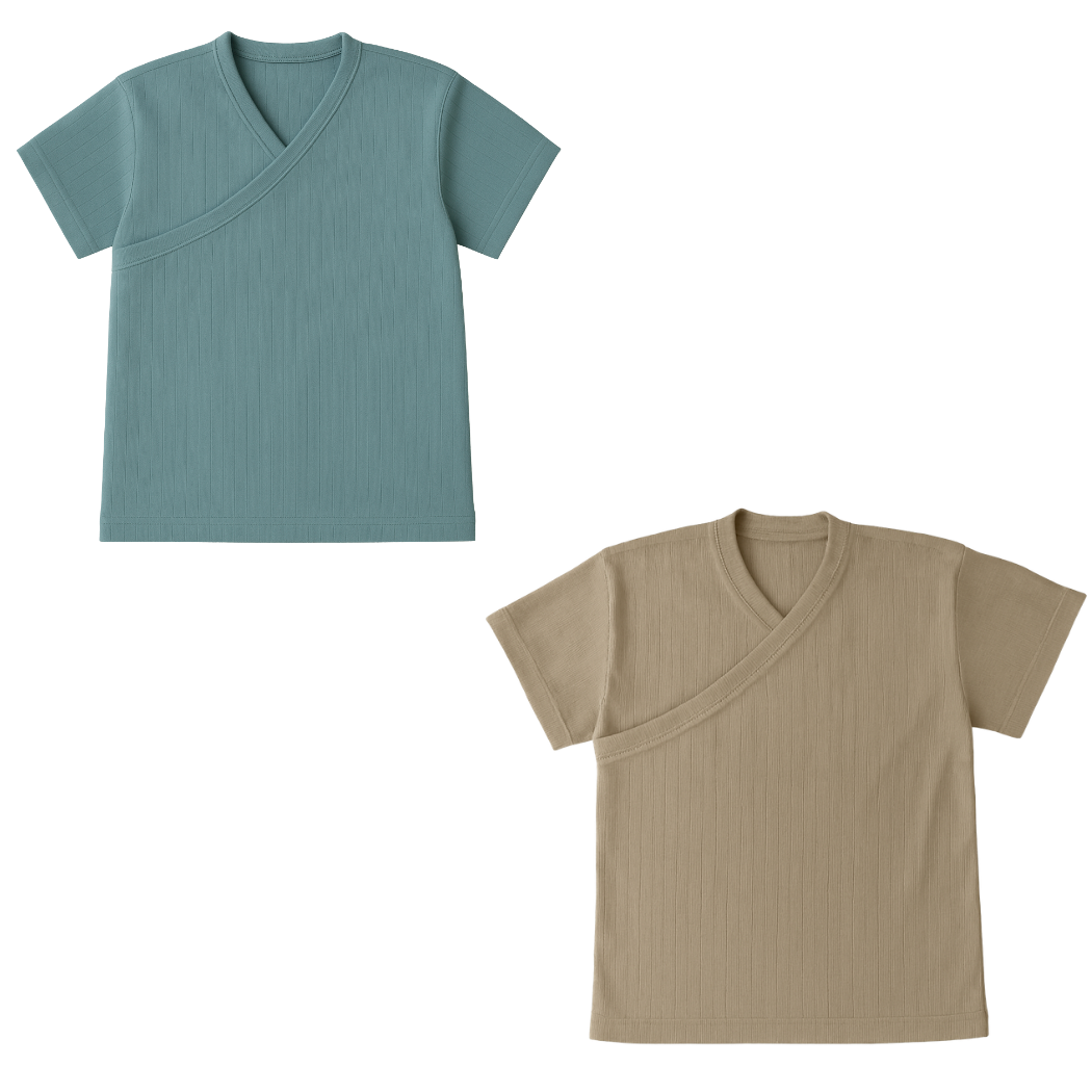 Baby | Toddler | Easy Over Summer Shirt | Mix & Match (2 Pack) | Sage & Brown