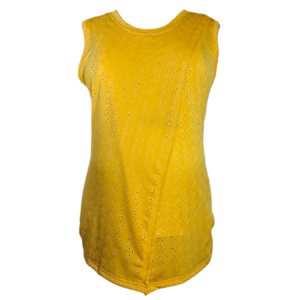 Maternity & Breastfeeding Tops | Sleeveless Comfy Top | Yellow & White