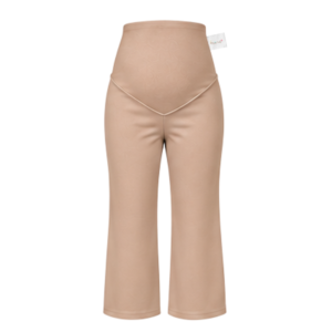 Maternity Corporate Capri/Cropped Length Pants | Yoga Style High Waist | Khaki