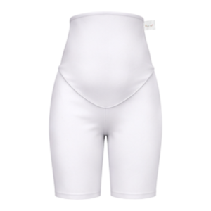Maternity Shorts | Yoga Style High Waist | White